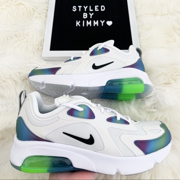 NIKE AIR MAX 200 Sneakers New Shoes Blue Neon - Picture 7 of 8